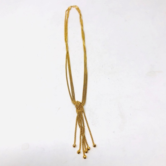 Sterling silver with gold overlay, layered tassel necklace, made in Peru - Picture 5 of 7